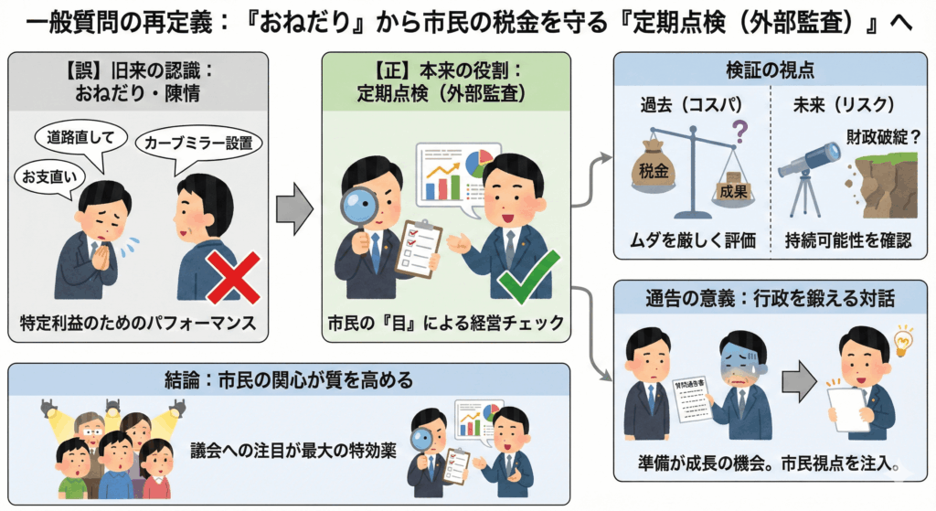 一般質問の再定義：「おねだり」から「行政監査」へ-min