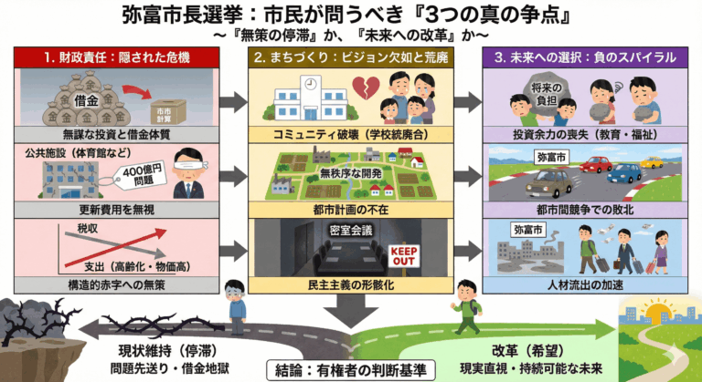 弥富市長選挙：市民が問うべき「3つの真の争点」-min
