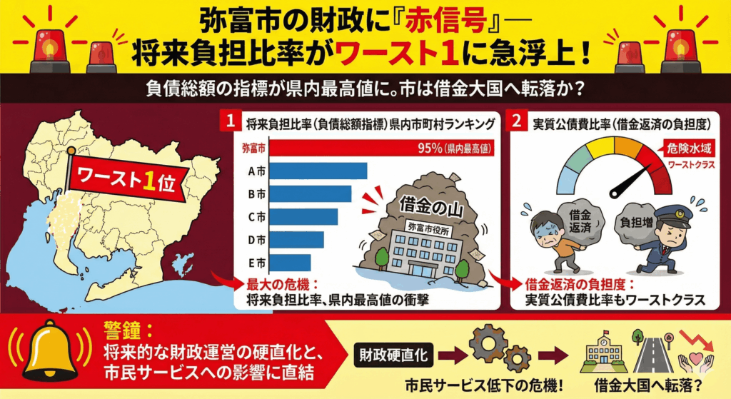 弥富市の財政に「赤信号」-min