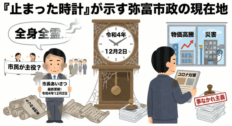 「止まった時計」が示す弥富市政の現在地-min