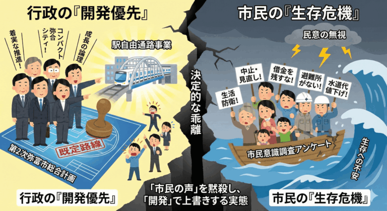 「市民の声」を無視し、「既定路線」を突き進む弥富市総合計画～アンケート分析で見えた、行政の「開発優先」と市民の「生存危機」の決定的乖離～-min