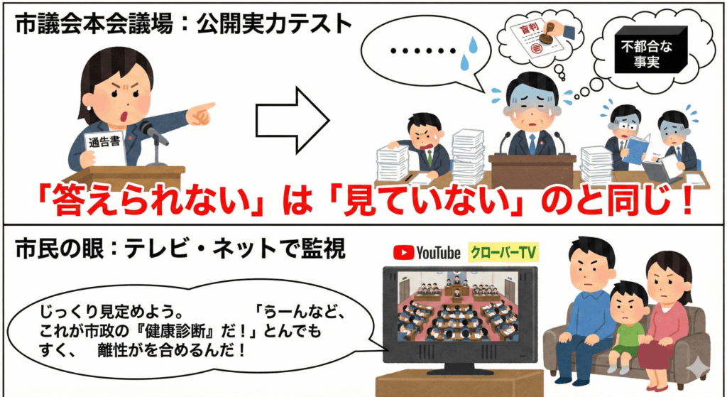 「答えられない」は「見ていない」のと同じです。 〜一般質問は、市役所の『自己点検』を強制する最強のツール〜-min