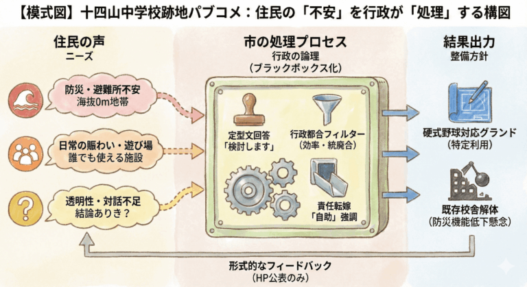 住民の「不安」を行政の「論理」でねじ伏せる、冷徹な跡地計画-min