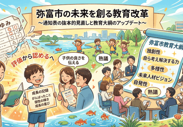 弥富市の未来を創る教育改革〜通知表の抜本的見直しと教育大綱のアップデート〜