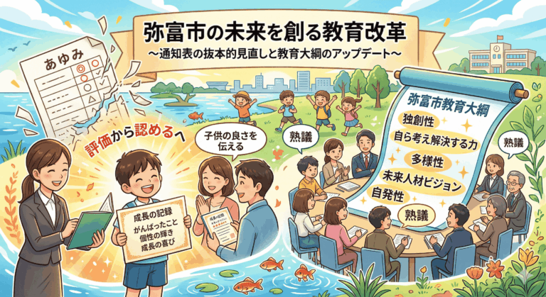 弥富市の未来を創る教育改革〜通知表の抜本的見直しと教育大綱のアップデート〜